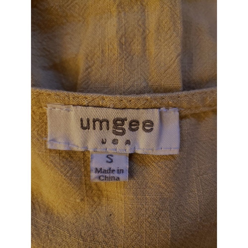 Umgee Yellow Linen and Cotton Blend Top - Picture 4 of 5